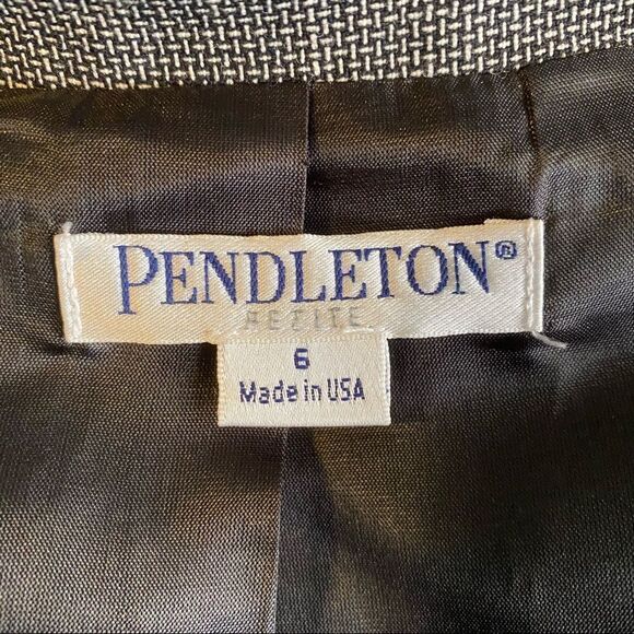 Pendleton Suit Jacket Blazer Two Tone Black White - Picture 4 of 7